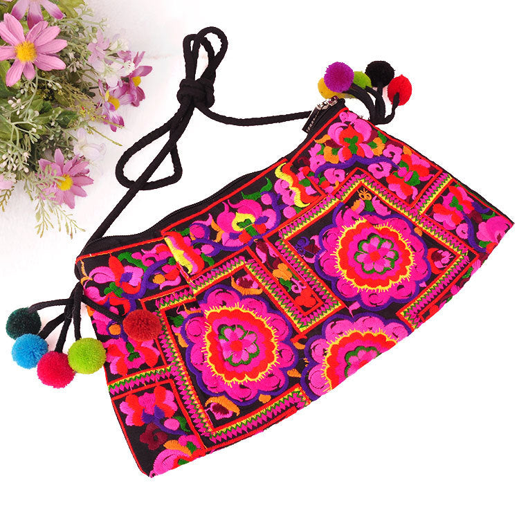 Ethnic style embroidered bag