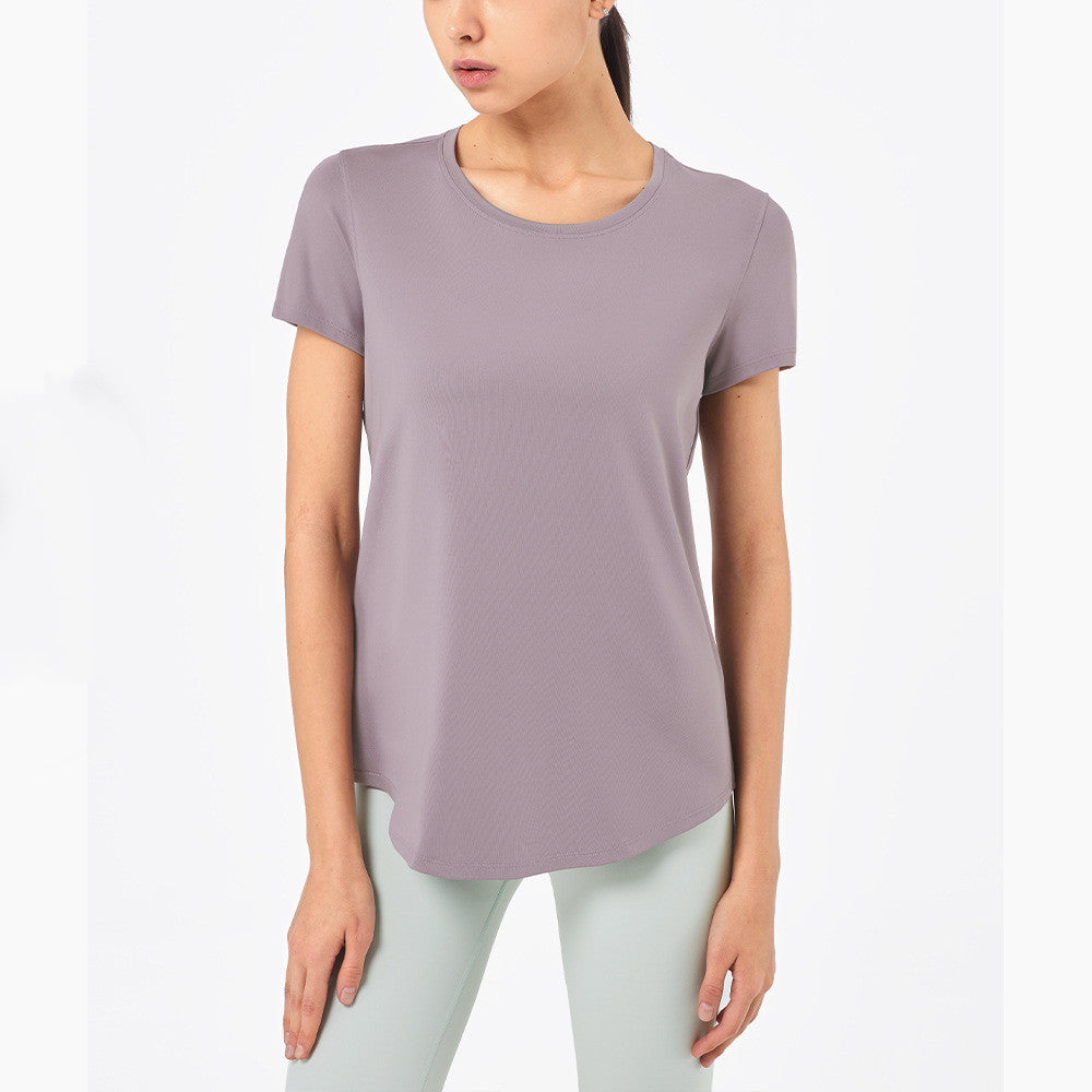 Women's High Elastic Casual Sports Top Short Sleeve T-shirt