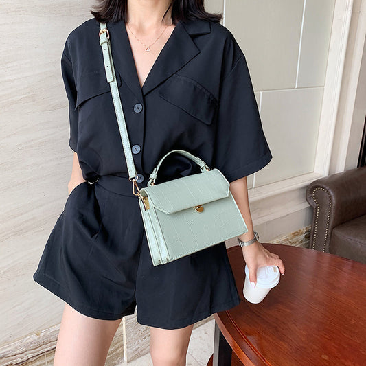 Stone embossed crossbody bag