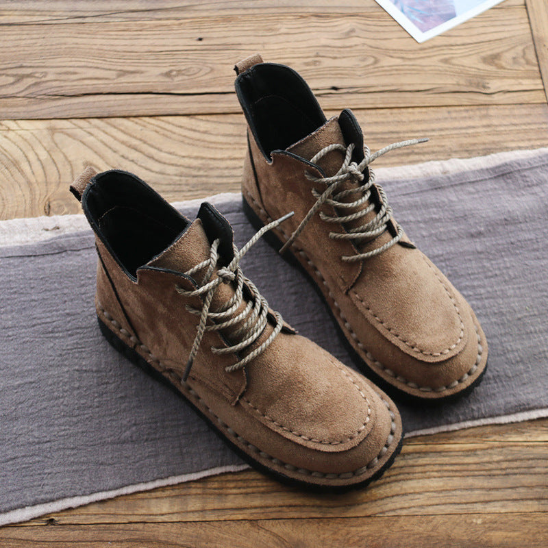 Soft Sole High-Top Lace-Up Women's Boots