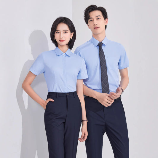 Bamboo Fiber Business Short Sleeve Non-ironing Stretch Shirt