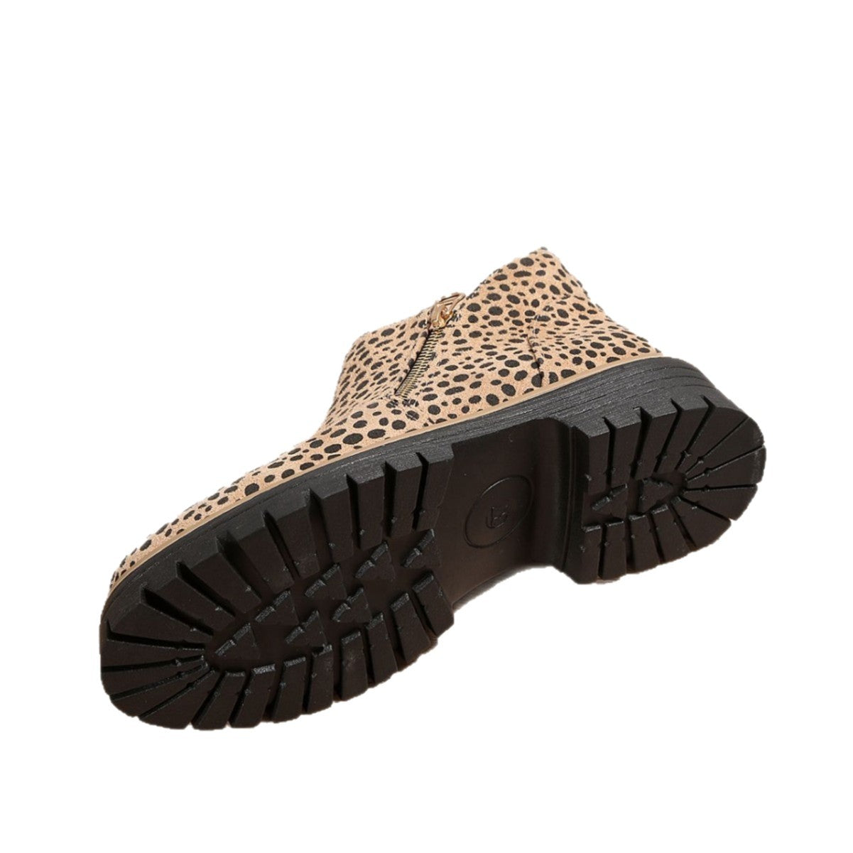 Leopard-Print Pointed-Toe Low-Top Fashion Boots For Women Versatile And Stylish