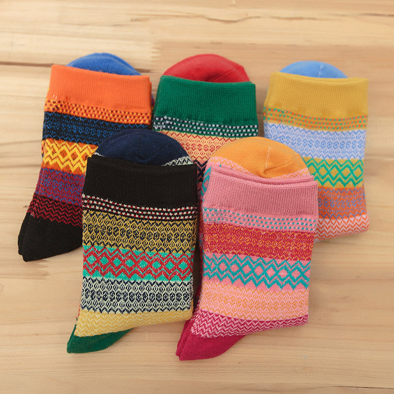 National color cotton socks