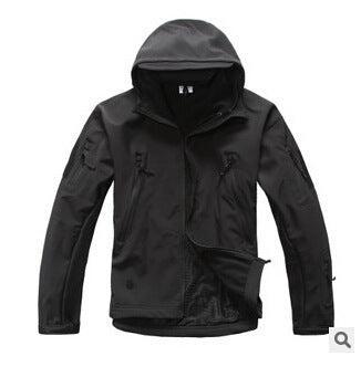 TAD shark skin soft shell jacket camouflage hooded fleece waterproof