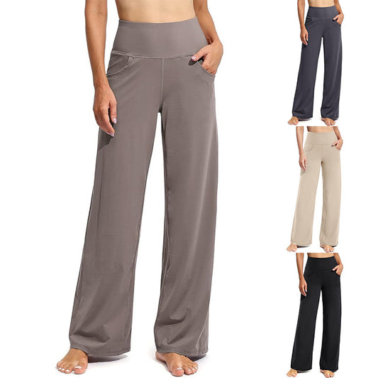 European And American High Waist Yoga Pants Straight