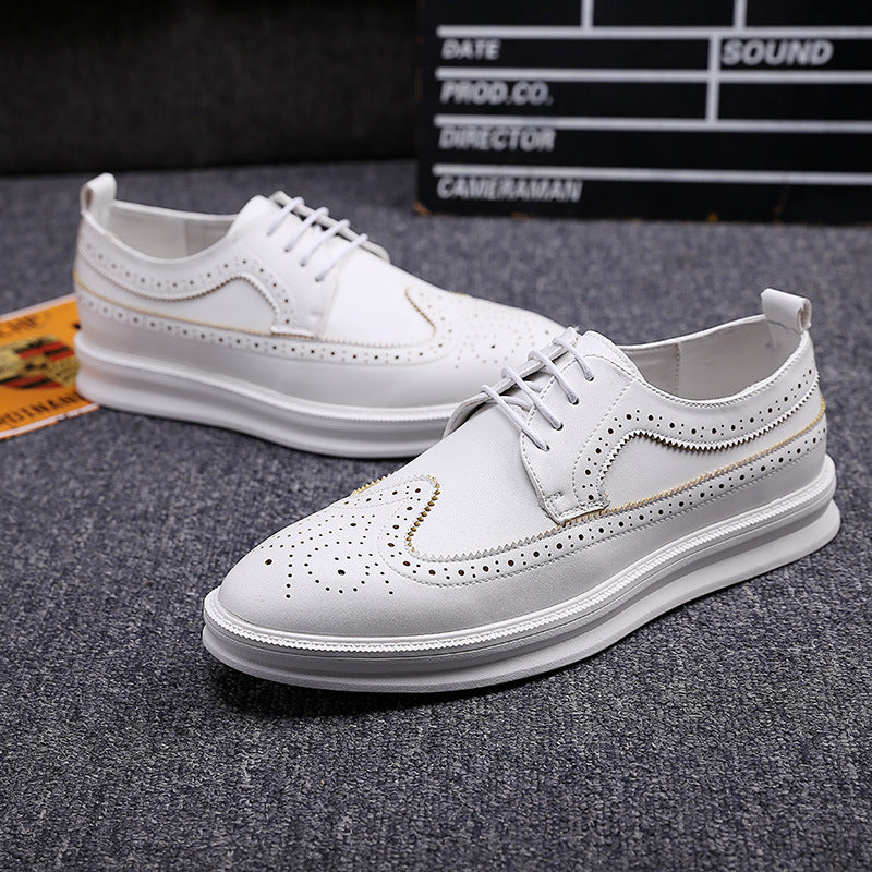 Vintage brogues til mænd udskåret design