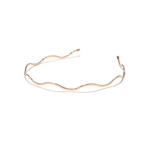 Metal wavy hair band