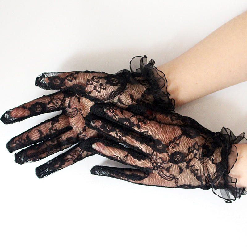 Breathable stretch black five finger hand socks