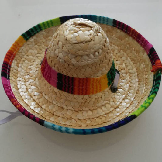 Straw mini pet straw hat