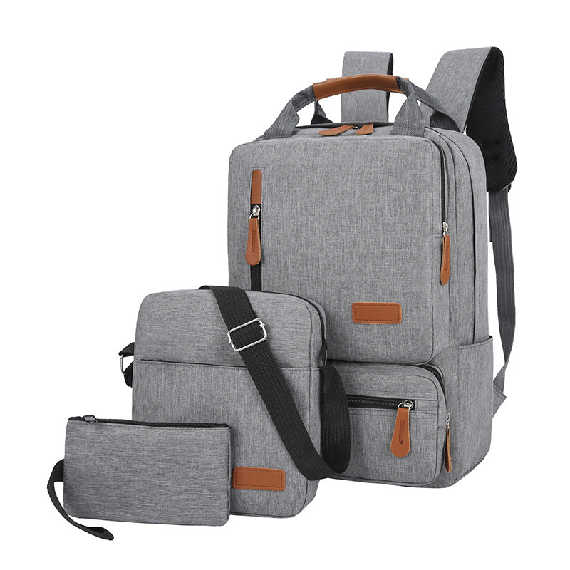Three-Piece Large-Capacity Business And Leisure Travel Backpack