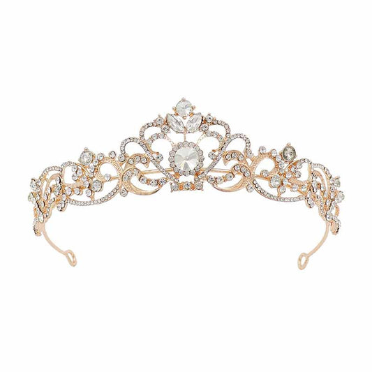 Alloy Rhinestone Crown Wedding Dress Headband