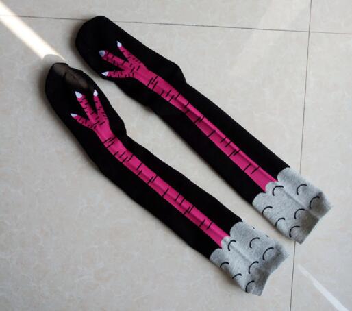 Day department school wind scheming thin medium socks lady over knee chicken feet socks creative thin leg socks pile socks pile socks long