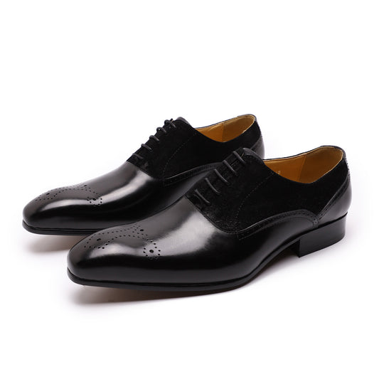 Men's Carved English Brogue Business Casual Formal Wedding Shoes