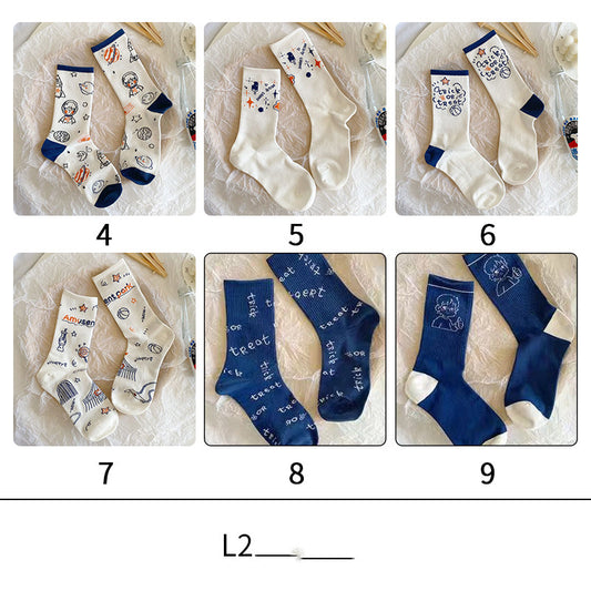 Blue Planet Socks Women's Medium Stockings Cotton