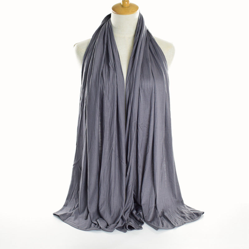 Monochrome mercerized cotton jersey scarf