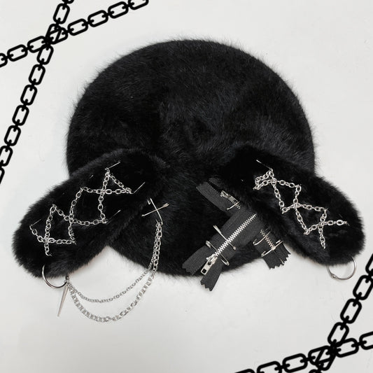 Punk Rabbit Ear Beret