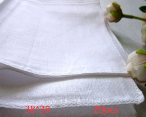 Cotton Pure White Small Square Scarf Painting Tie-dye Printing DIY
