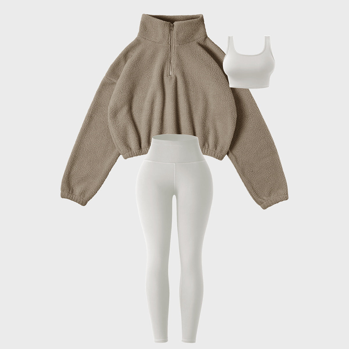 Fleece Sweatshirt Yoga Outdoor Leisure Sports Three-piece Suit