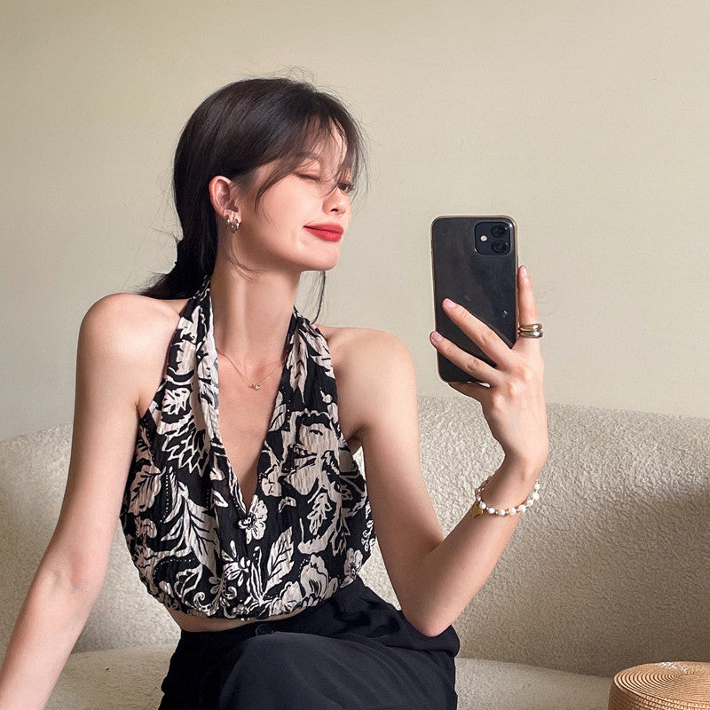 Summer Back Niche Camisole Top Sweet And Spicy Style Vest