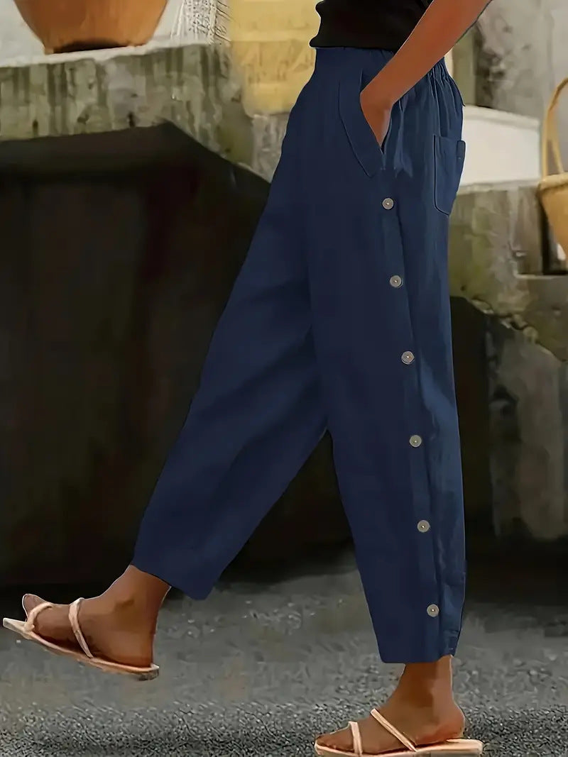 Loose Versatile Casual Cropped Pants