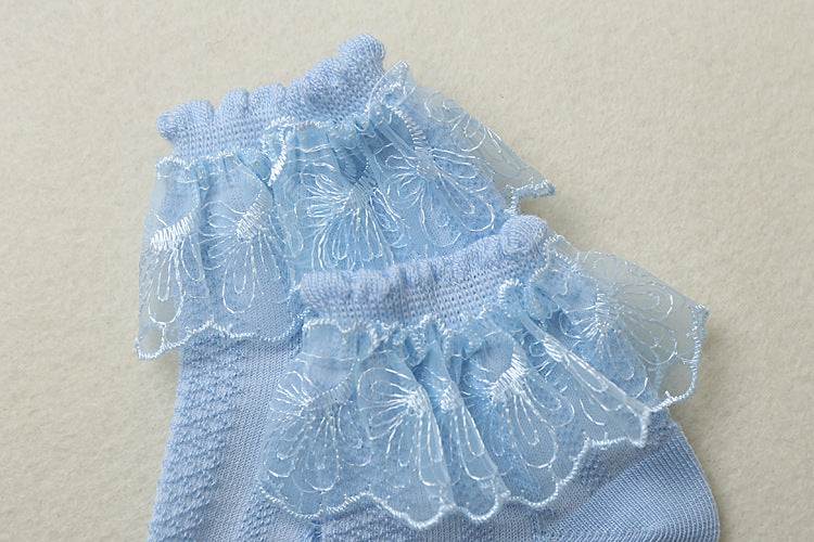 Girls Fashion Socks Summer Thin Lace