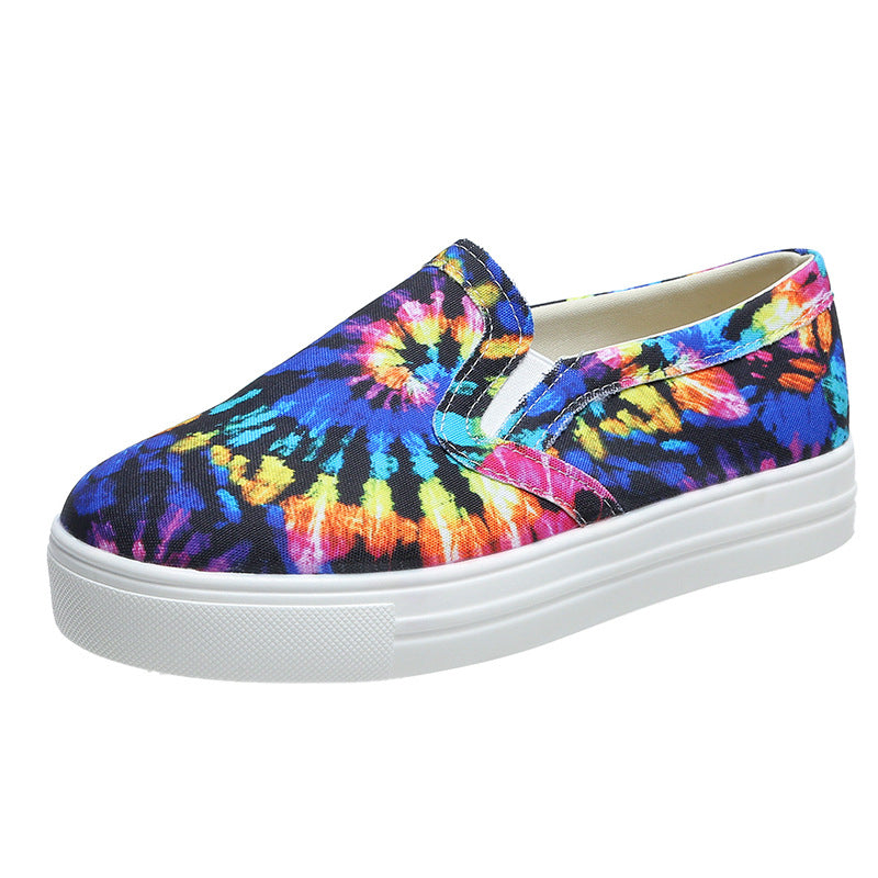Casual Large Size Canvas Shoes Women's Flat Bottom