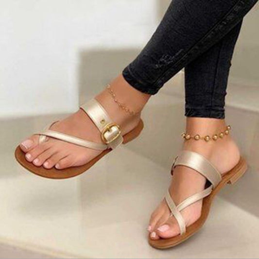 Comfortable Flat Toe-Buckle Casual Sandals