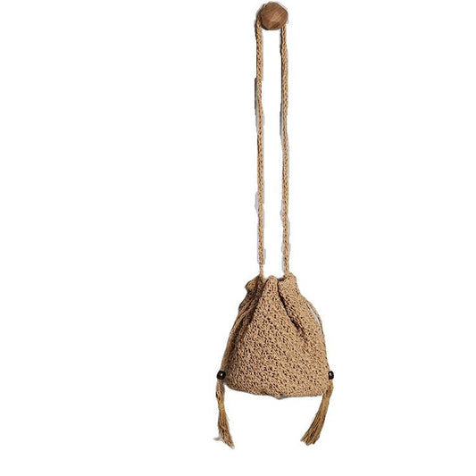 Multifunktionel flettet modetaske