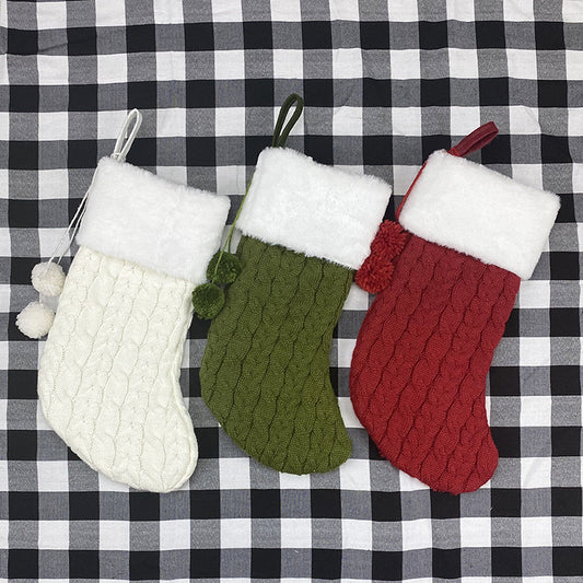 Christmas Knitted Socks Gift Bag