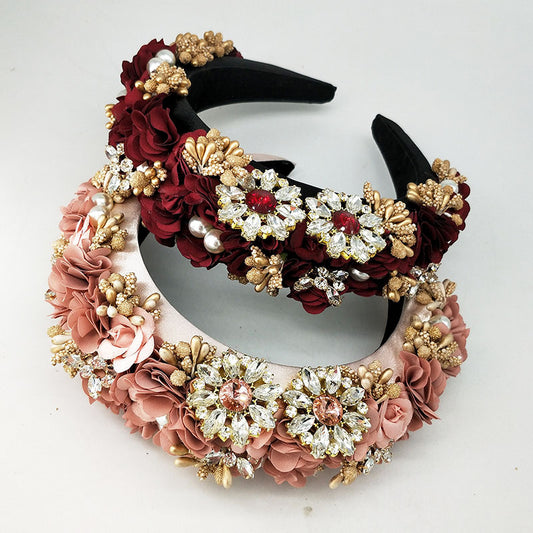 Comfortable non-slip bridal crystal headband