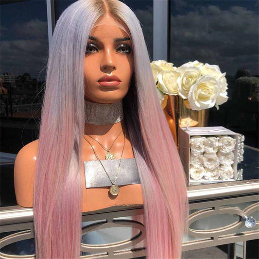 Bleached And Dyed Ladies Long Straight Hair