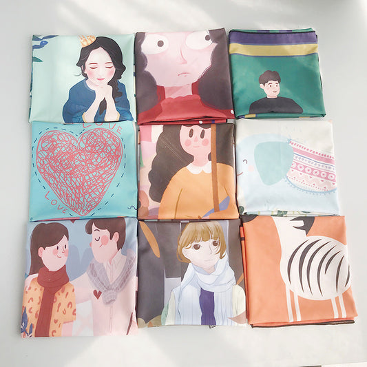 Decorative Spring And Autumn Chiffon Print Small Scarf