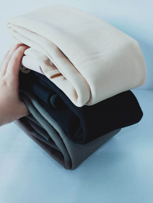 Three-breasted cashmere padded leggings