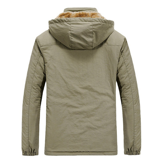 Men's Fashion Simple Velvet Warm Jacket