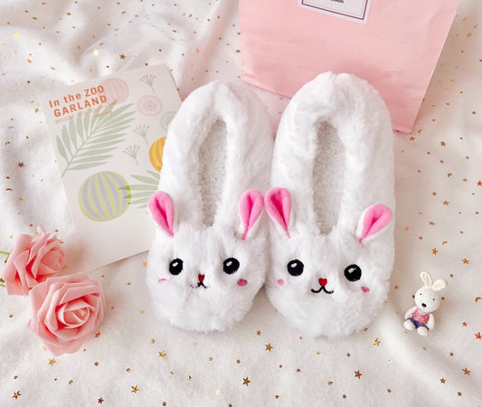 Bag with cartoon cotton slippers