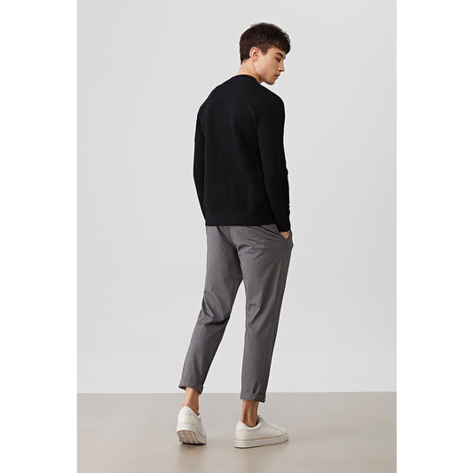 Baseball Collar Solid Knit Cardigan