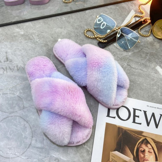 Hairy slippers female Korean version