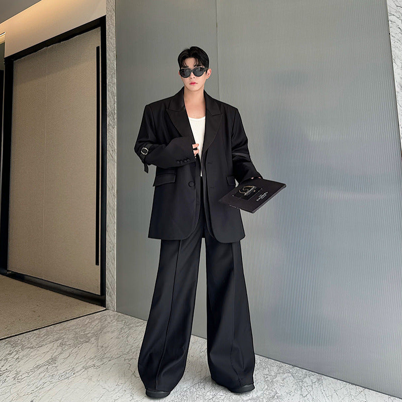 Retro Detachable Tie Sleeve Tab Suit