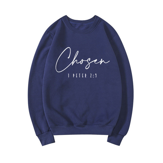 Kvinders langærmet pullover med blomsterprint