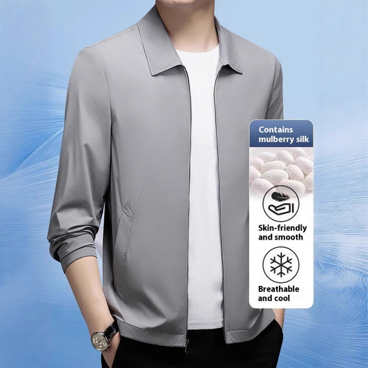 Summer Men's Light Gray Executive Jacket