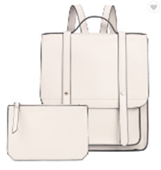 Soft leather solid color shoulder bag