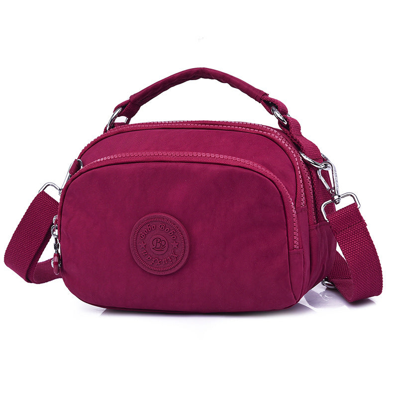 Dame Nylon Pung Tote Partysu Crossbody Taske Mobil Møntpung