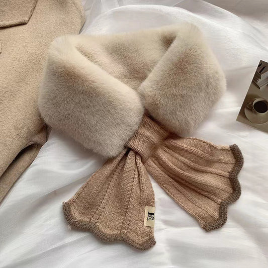 Women's All-match Plush Rex Rabbit Fur Scarf