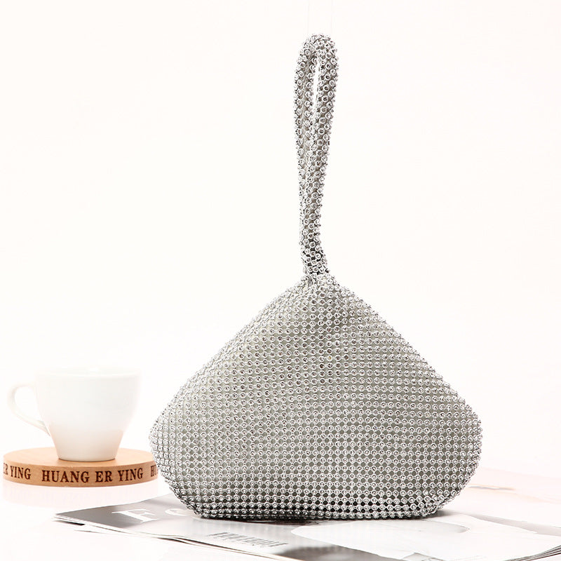 Diamantbesat festclutch til kvinder, mode blød taske