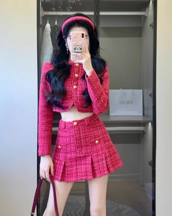 Suit Socialite Slimming Short Top Coat High Waist