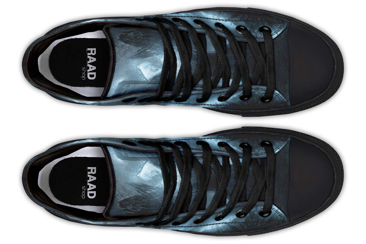 Men's And Women's Fashion Color Printing High-top Canvas Shoes