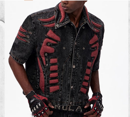 Stereo Patchwork Denim Jacket