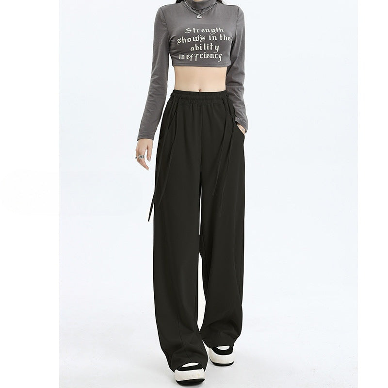 Waist Leisure Cargo Straight Wide Leg Track Sweatpants Jazz Dancing Pants