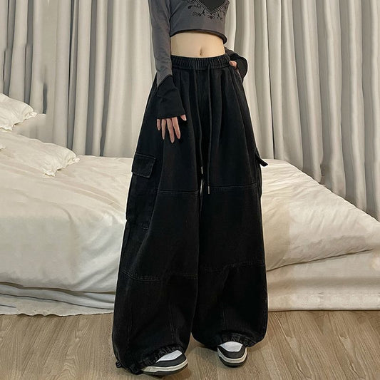Vintage Cargo Pants Female Autumn Cotton