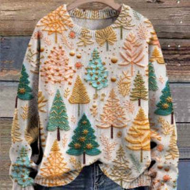 Women's Christmas Street Trend Round-neck Shirt